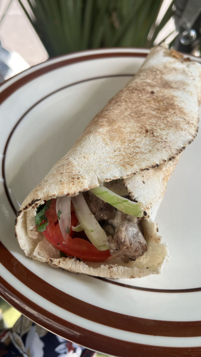 Taco shawarma de res