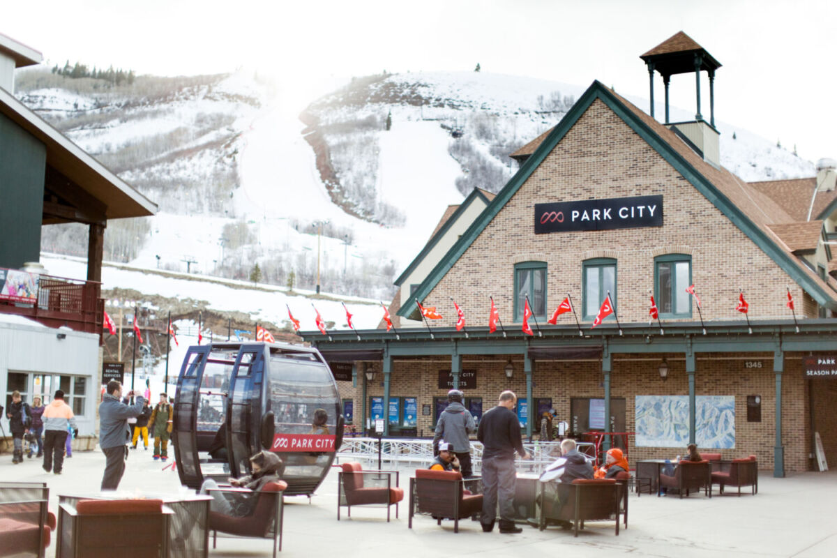 vista de park city, utah durante el invierno
