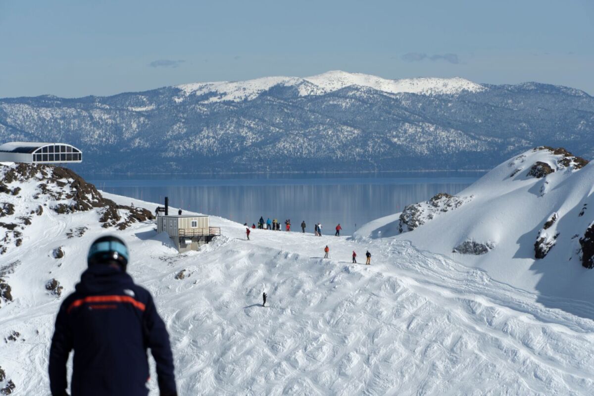ruta de esquí en lake tahoe, california