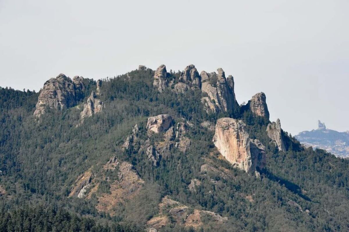 imagen aérea del parque nacional El Chico, Hidalgo