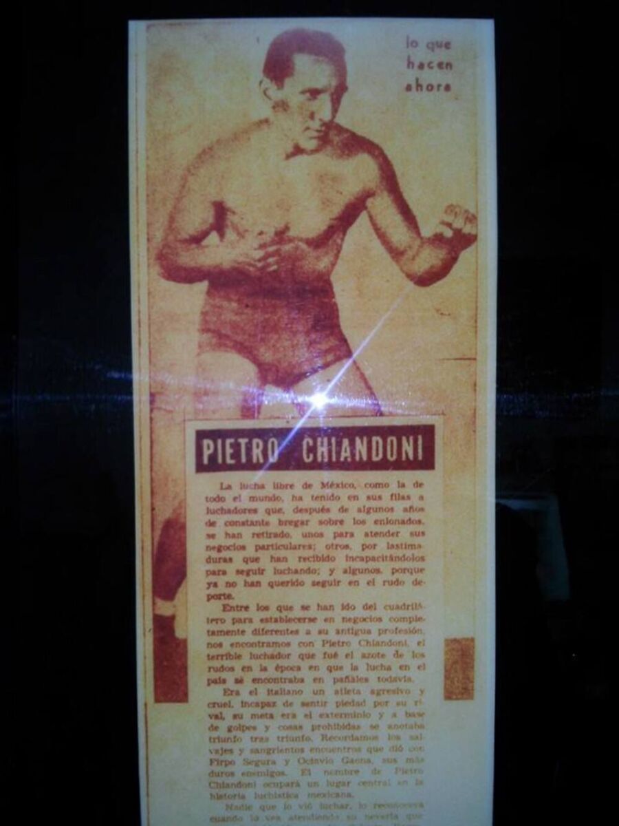 Boxeador Pietro Chiandoni, fundador de los Helados Chiandoni