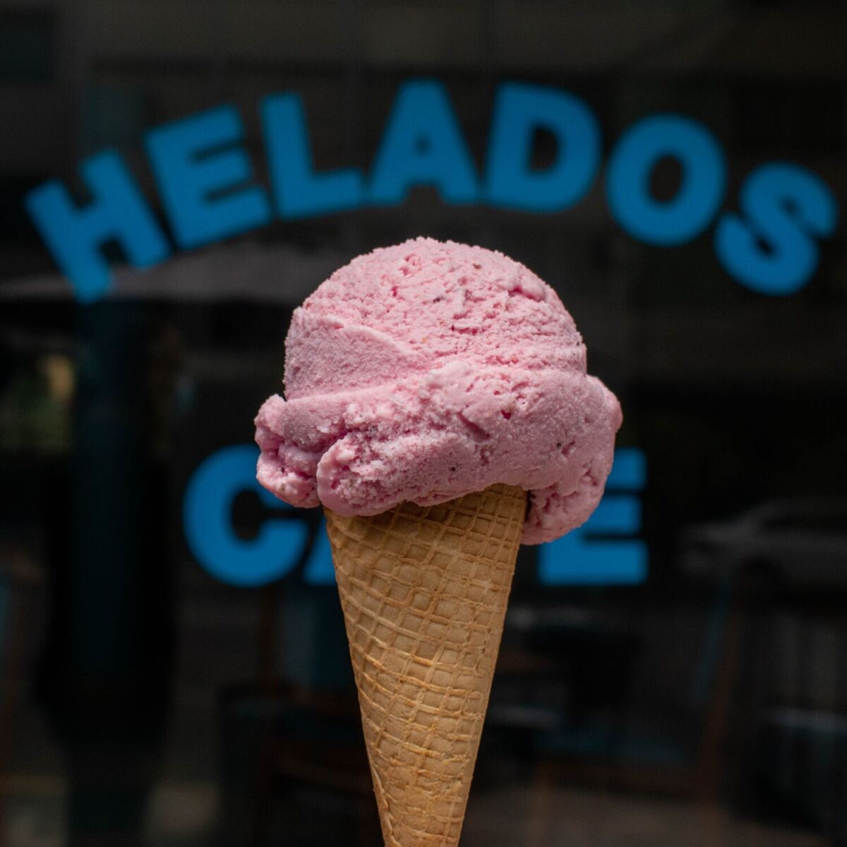 Helado de fresa de la Heladería Chiandoni 