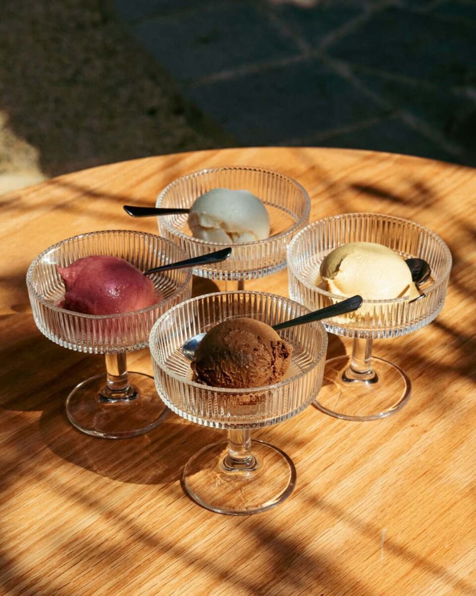 helados en copa de Club Sorbet en la CDMX