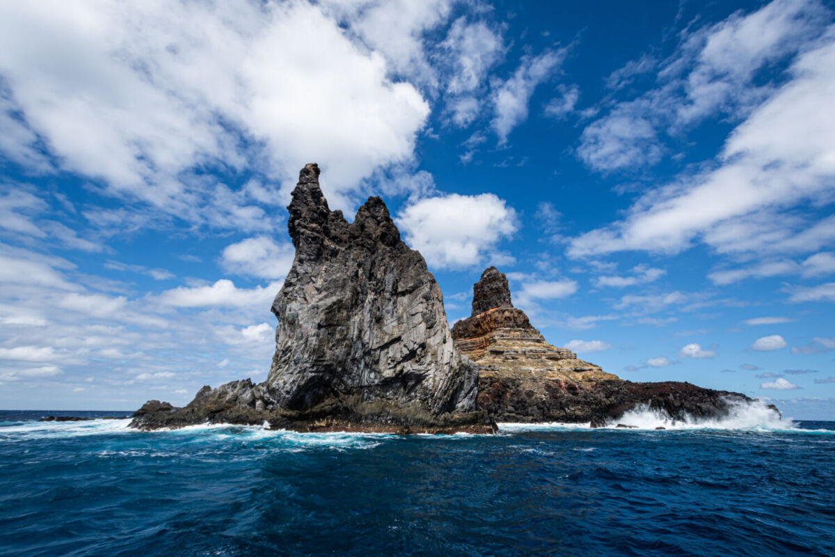 Formaciones rocosas en la Isla Clarión 