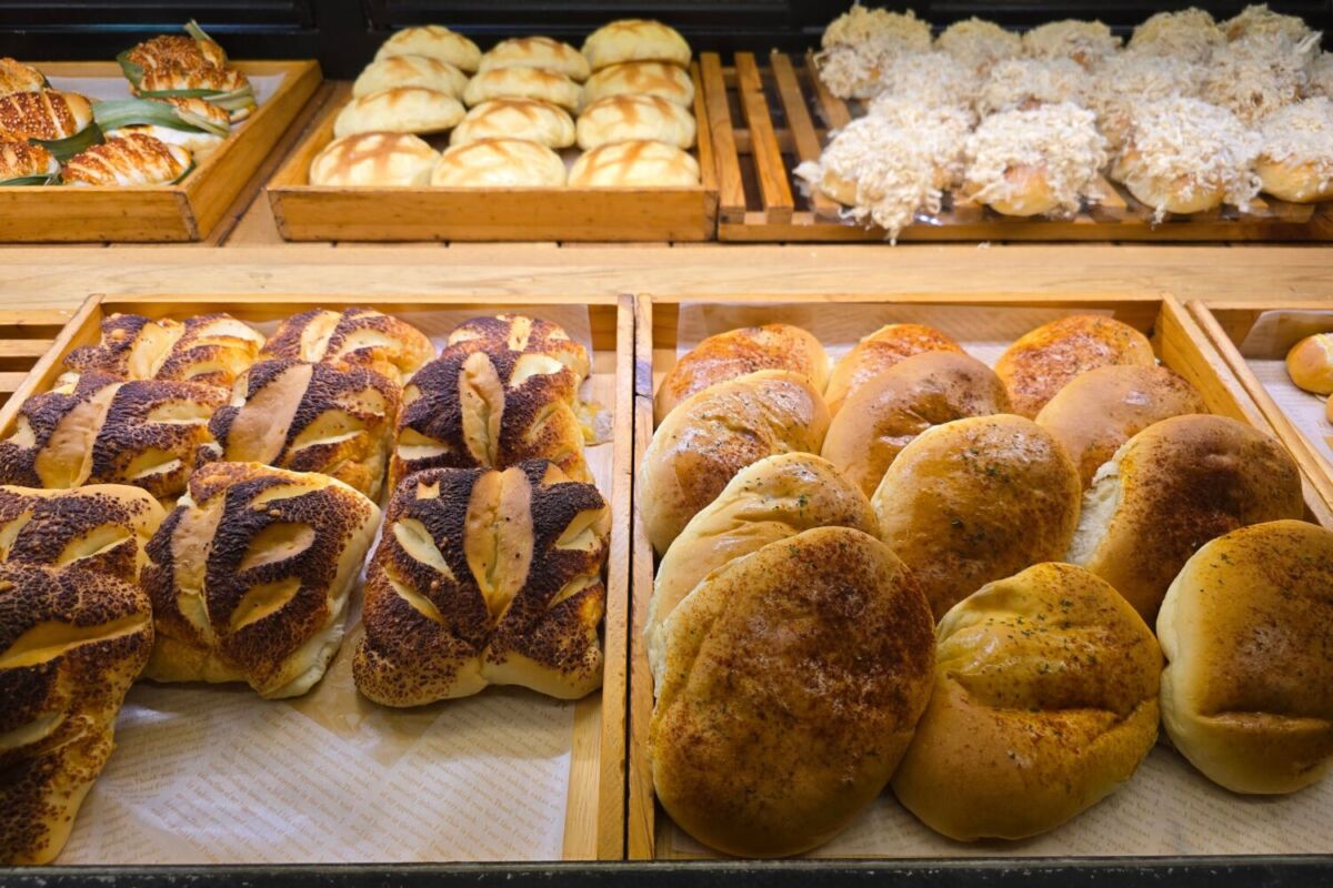 pan salado en una panadería 