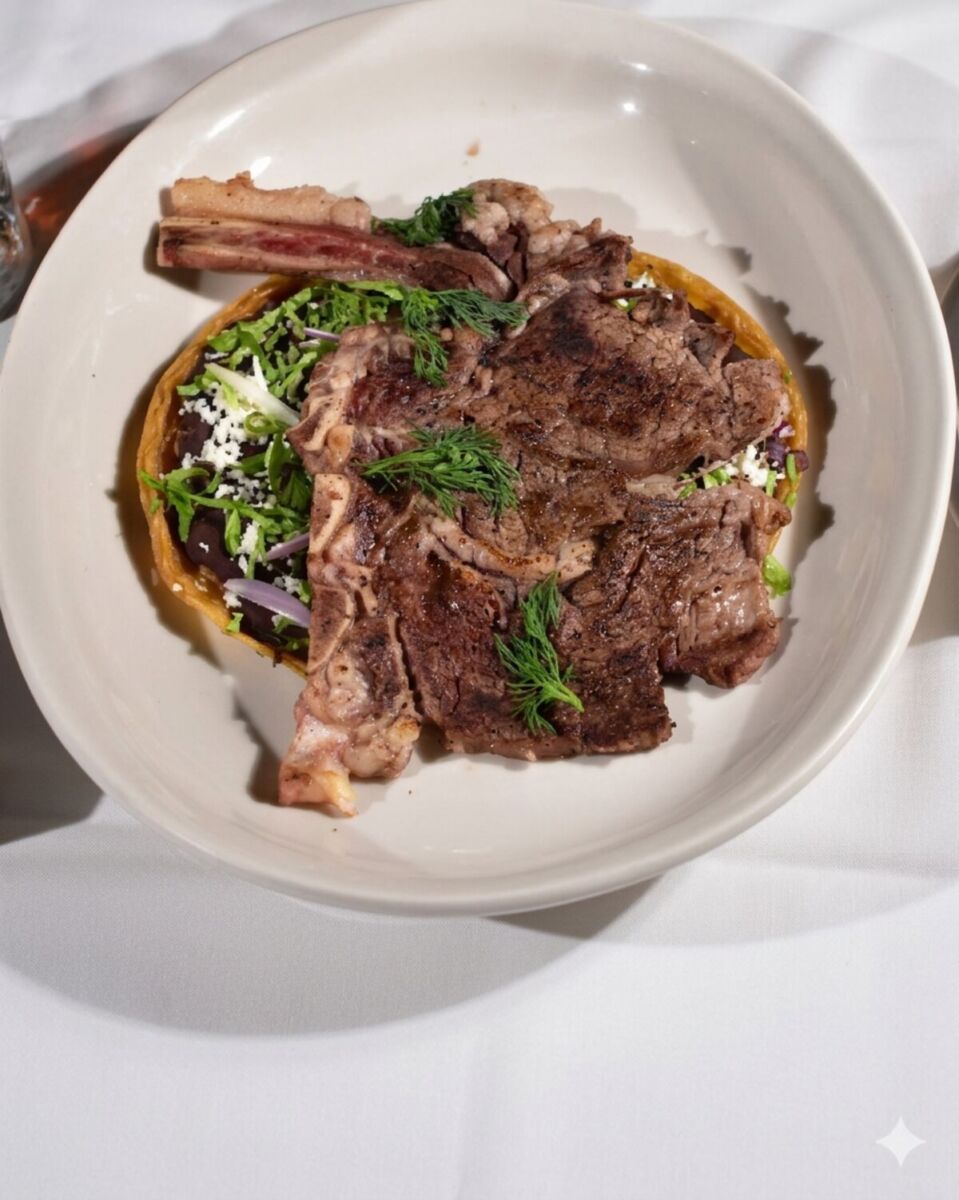 antojito mexicano de maíz, frijoles, salsa, queso y guisado