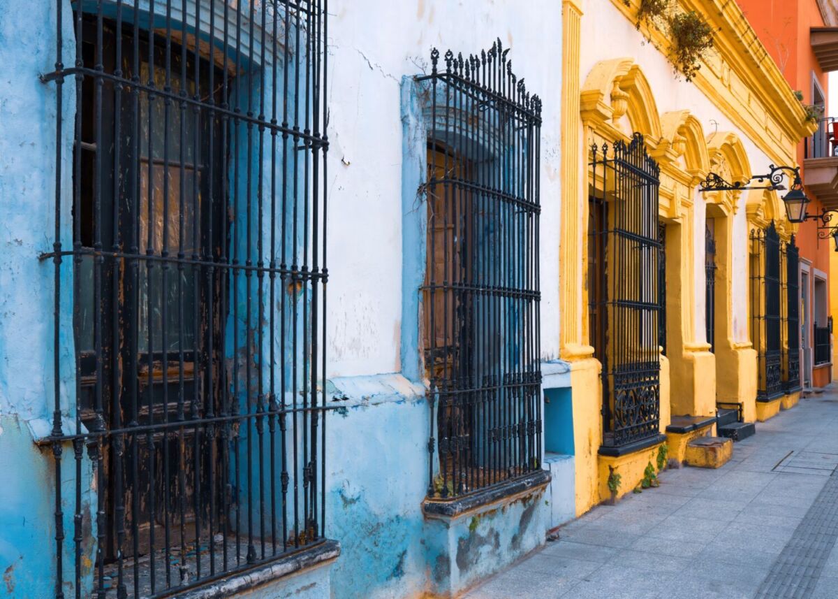 antiguas casas en el centro histórico de Monterrey 