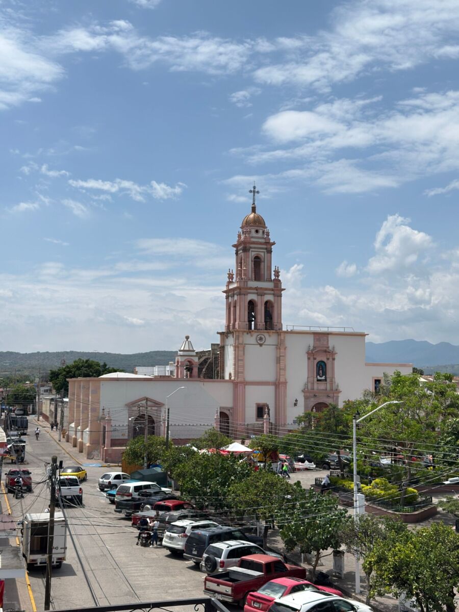 vista aérea de laI glesia de San Miguel Arcángel, en Cocula 
