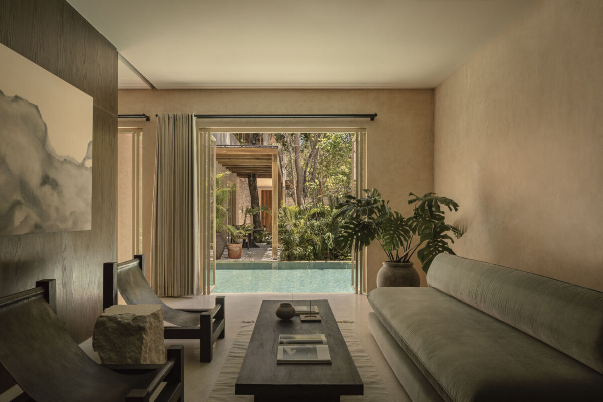 sala de estar moderna y cálida 