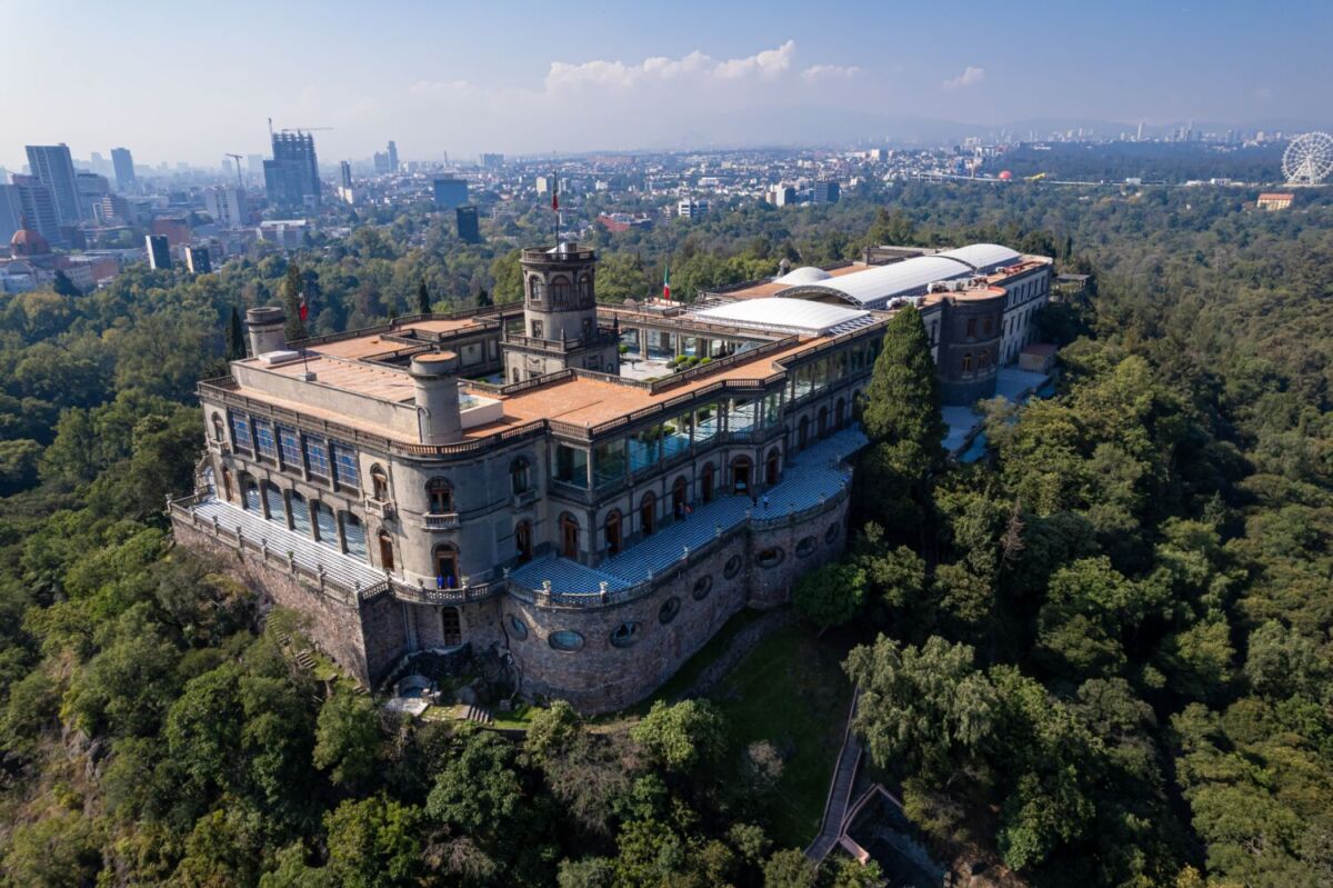 vista aérea del Castillo de Chapultepec 