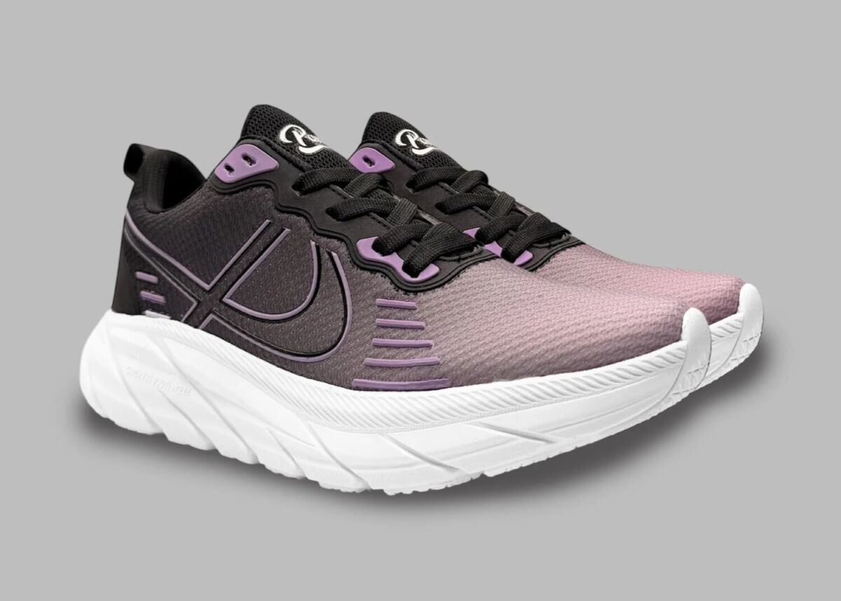 Tenis deportivos de Panam Relax en color negro con morado 