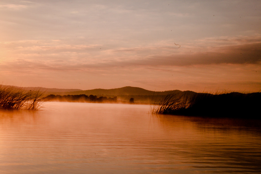 atardecer en la Laguna de Atlangatepec en Tlaxcala