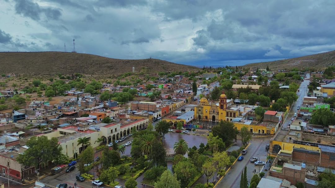 vista aérea del Pueblo Mágico Real de Asientos 