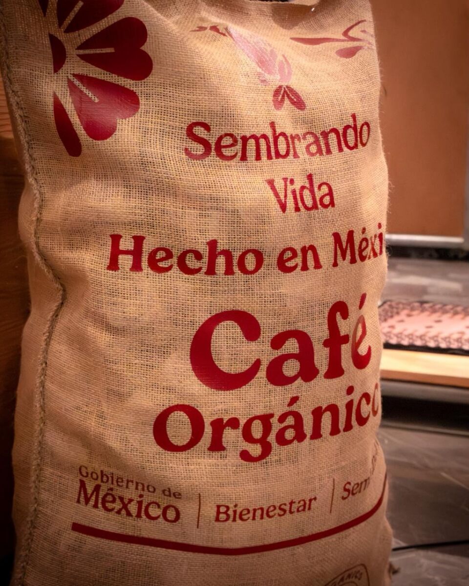 costal de café de sembrando vida hecho en méxico