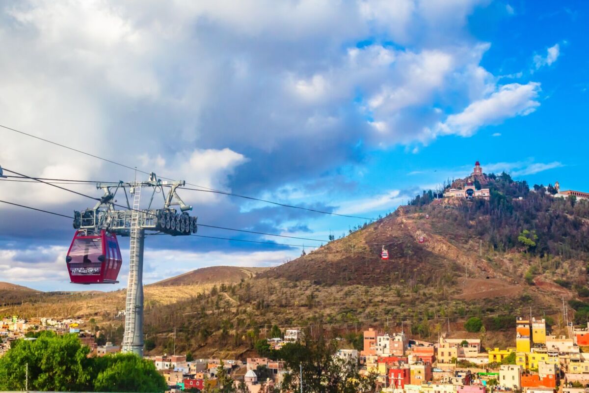 teleférico hacia el Cerro de la Bufa, Zacatecas 