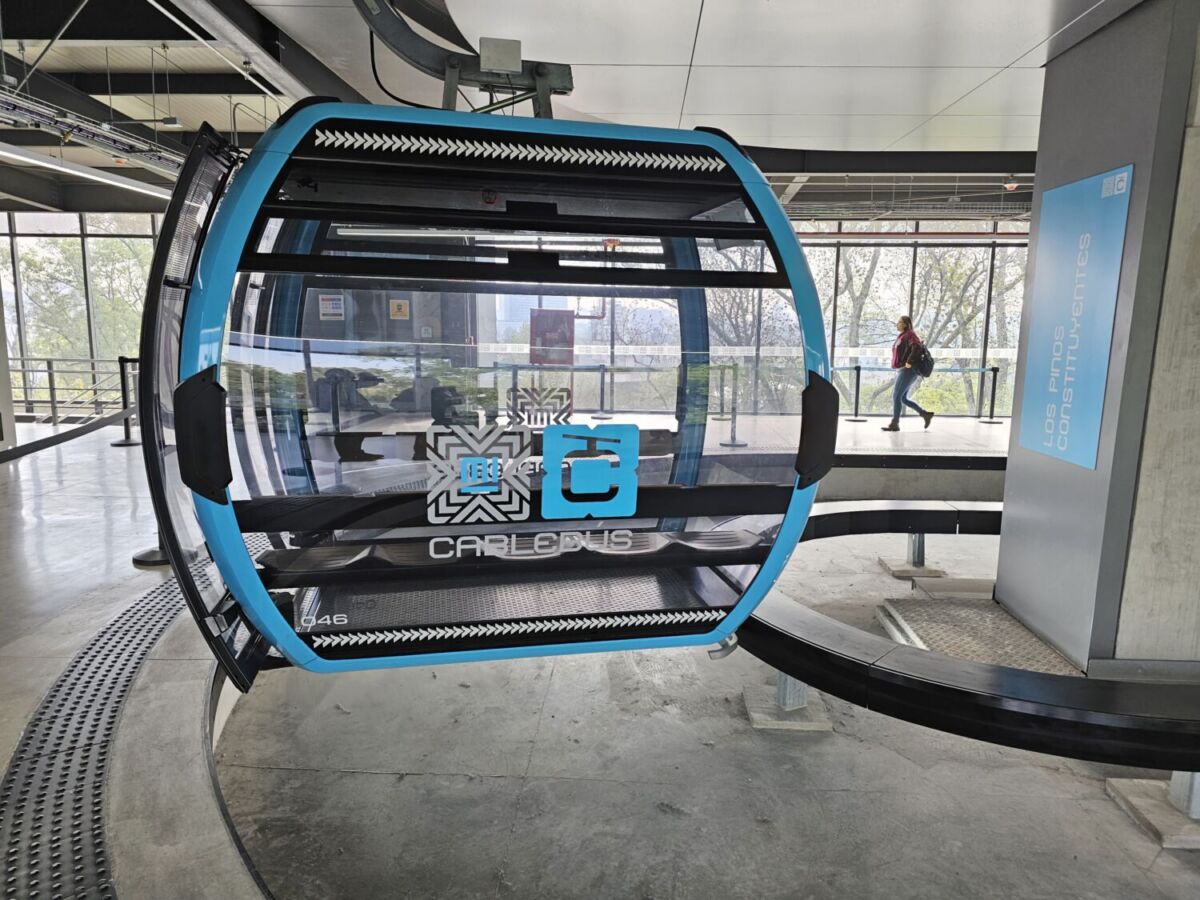 Cabina del cablebús en la CDMX