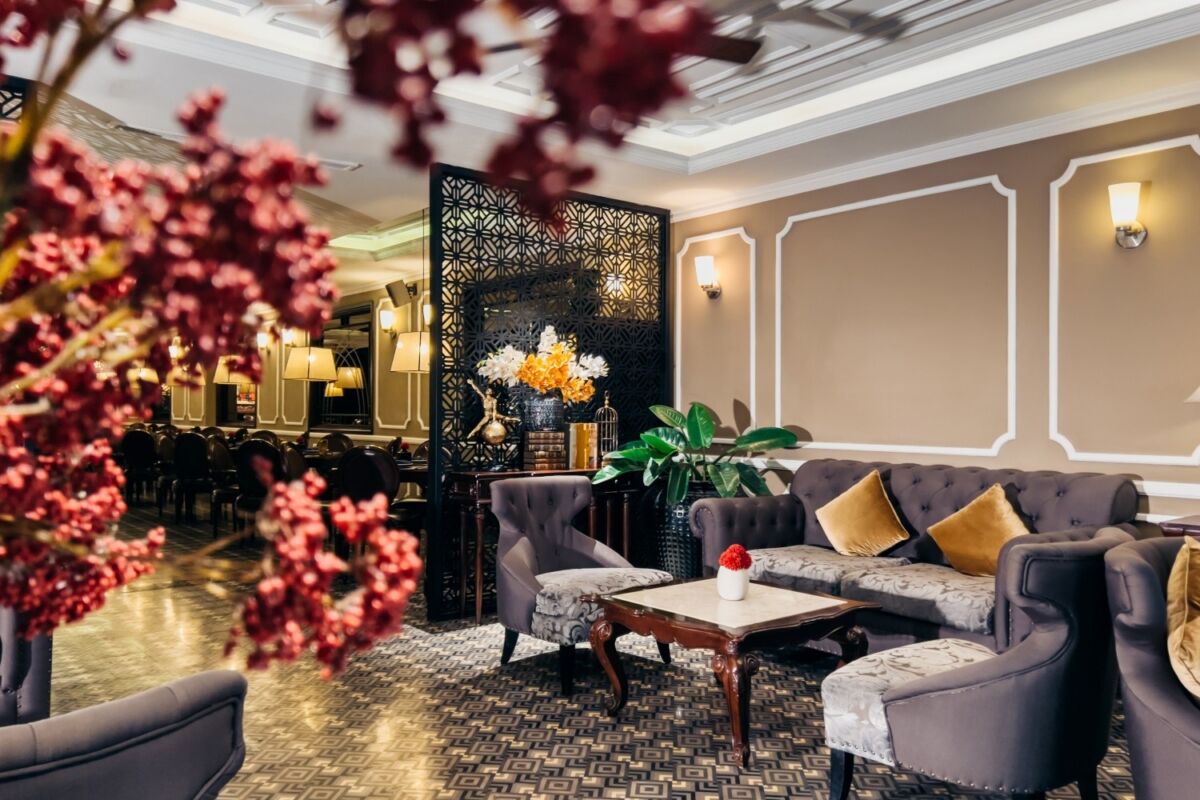 lobby de un hotel en Vietnam 