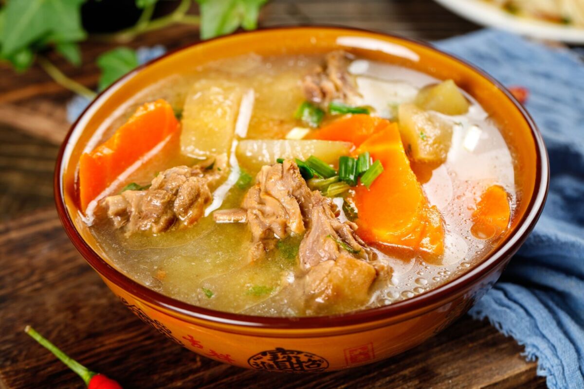 caldo con verduras