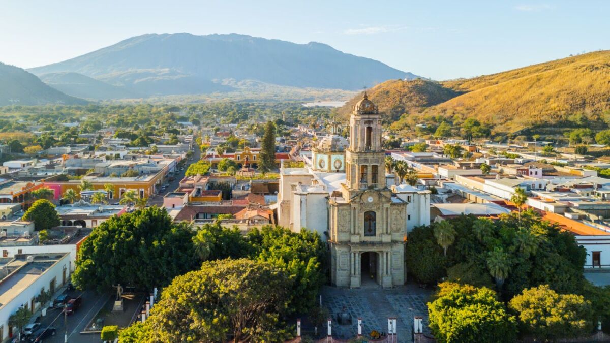 vista aérea del pueblo de Jala 