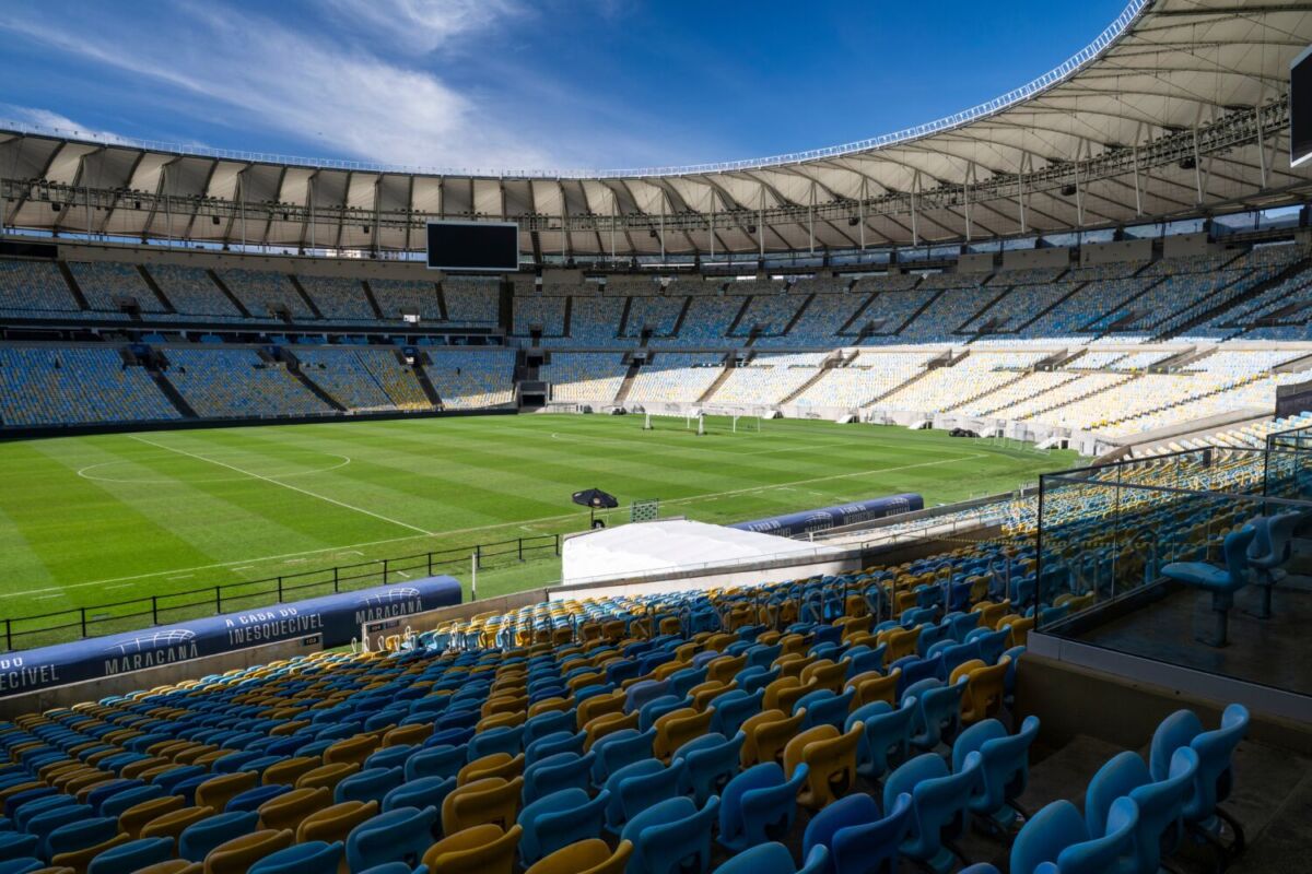 Interior del Estadio de Maracaná, en Brasil 