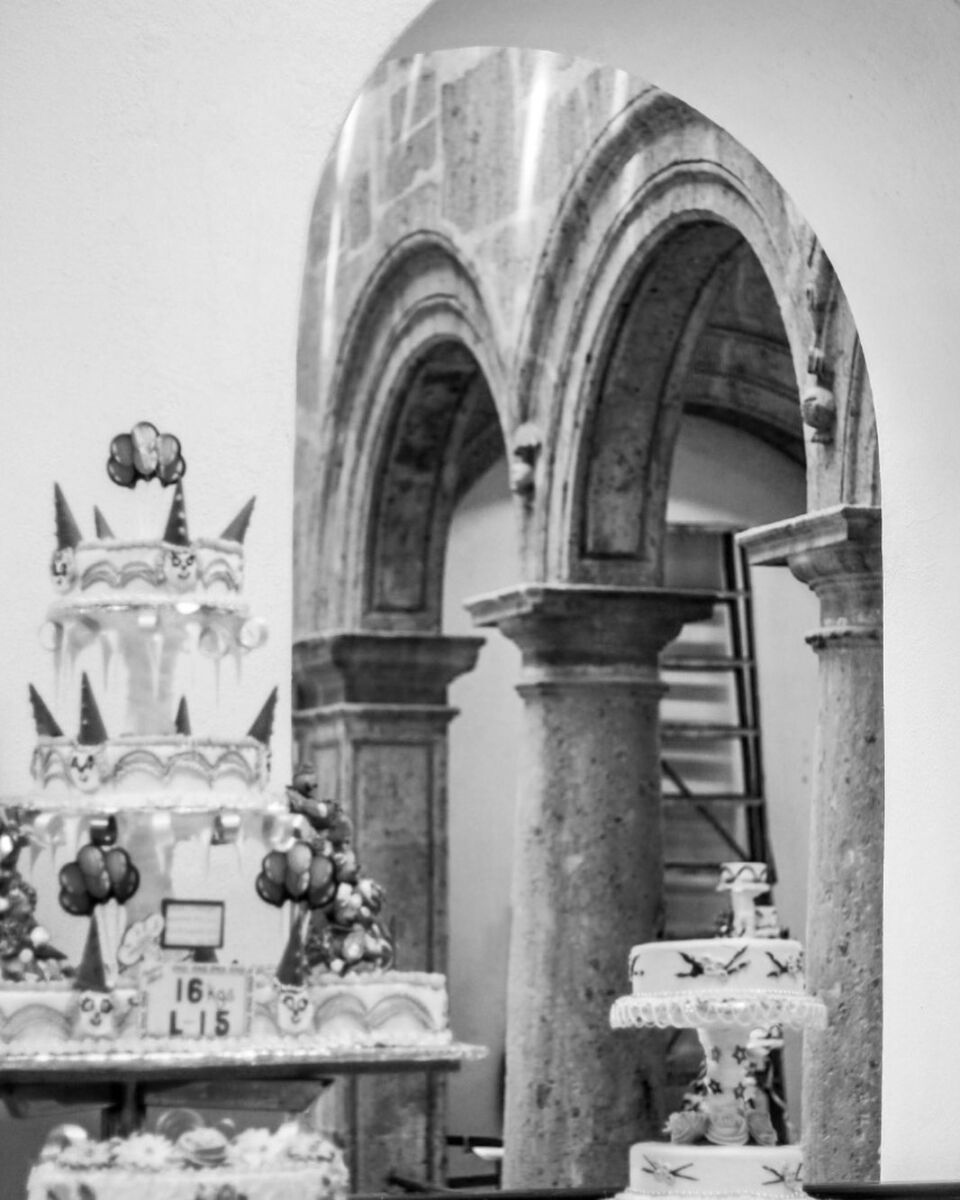 foto vieja de museo del pastel