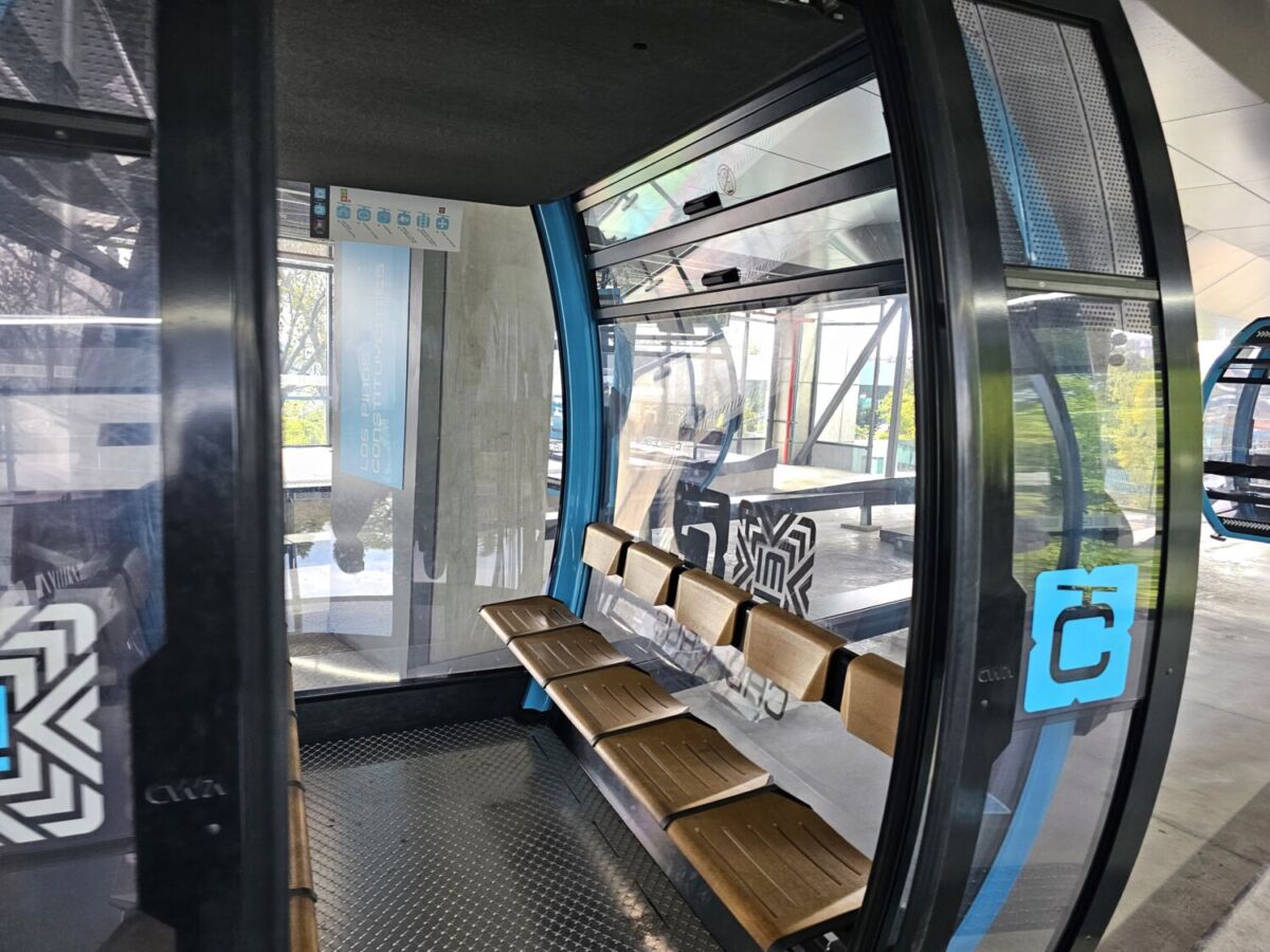 Cabina del cablebús en CDMX