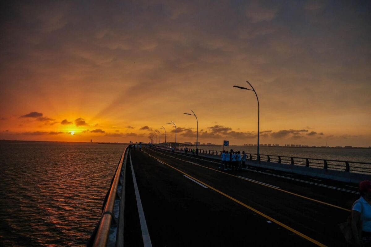 Atardecer desde el Puente Nichupté