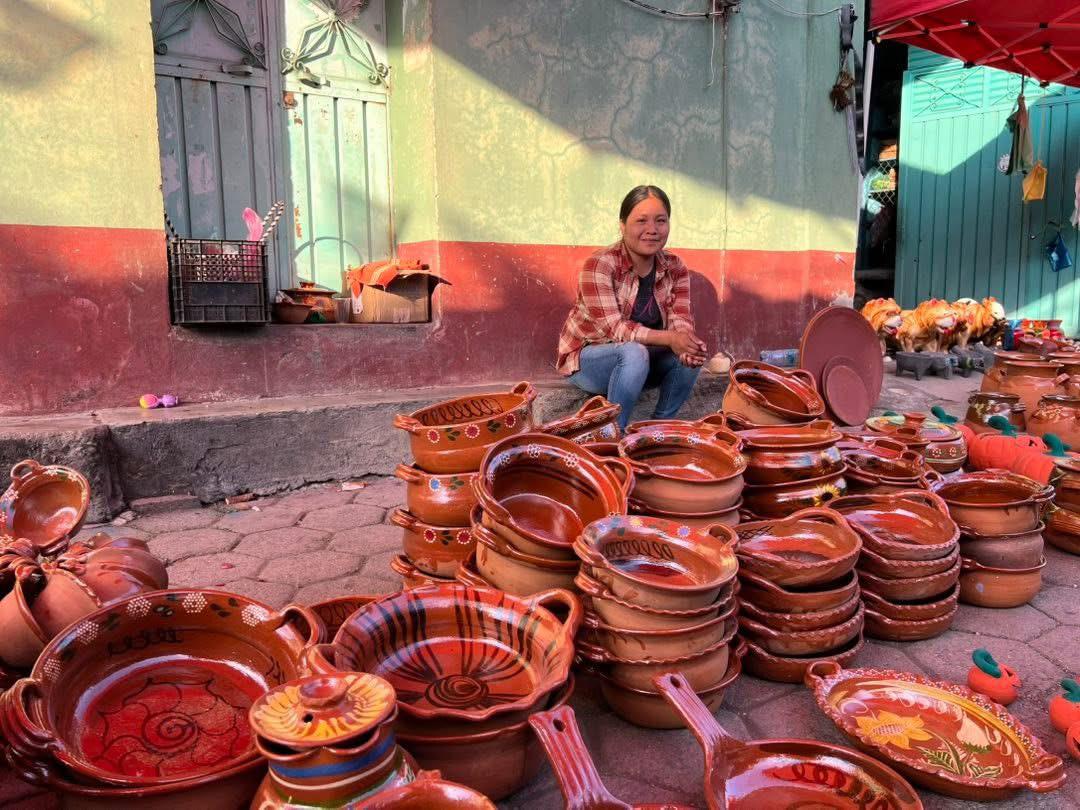 Cazuelas de barro en Puebla