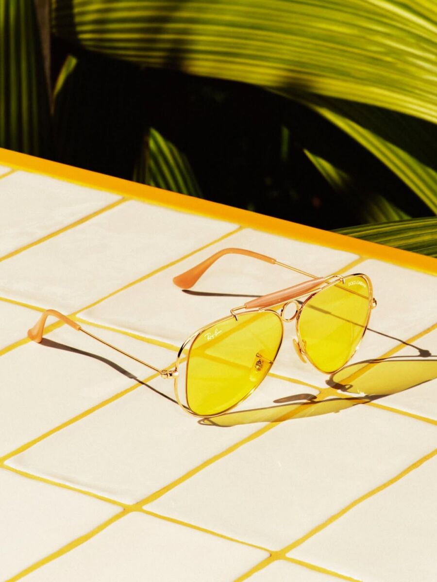 lentes con cristales amarillos dolce gabbana