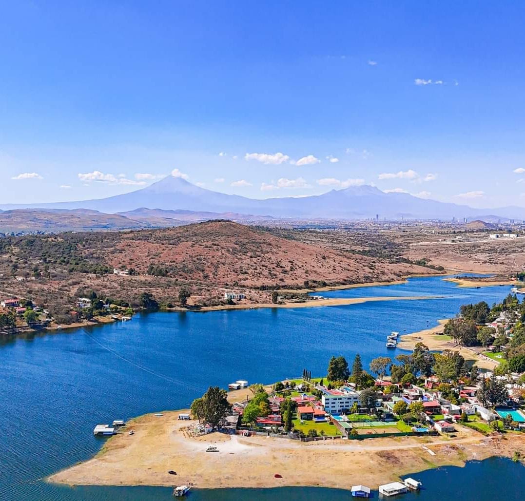 Vista aérea de la Presa de Valsequillo 