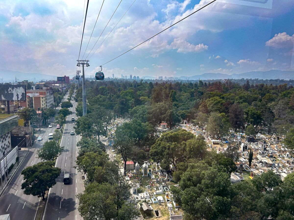Vista aérea del Panteón Civil de Dolores