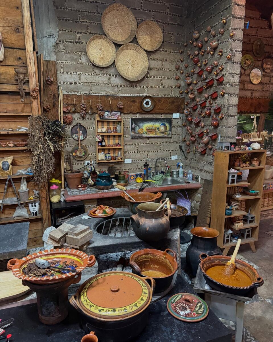 Interior de casa mashihua en Cuautla