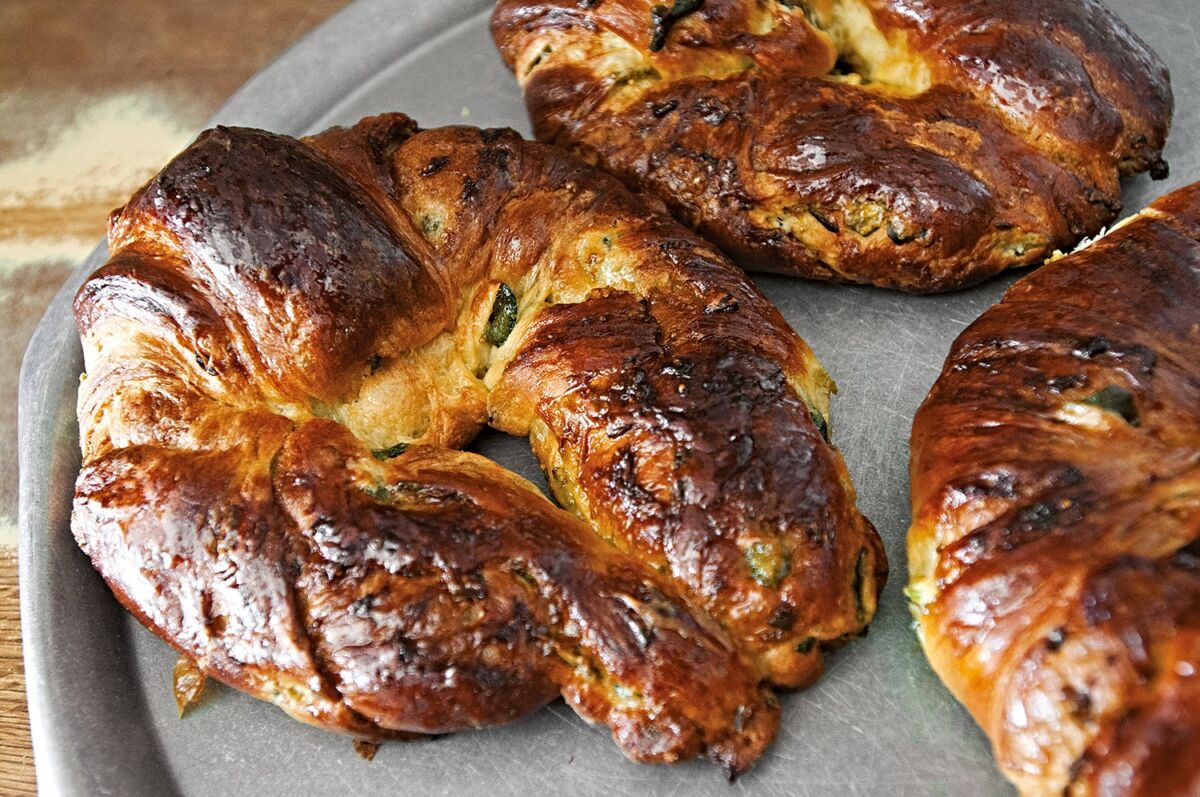 croissant de queso e higo que se horna en chignahuapan 