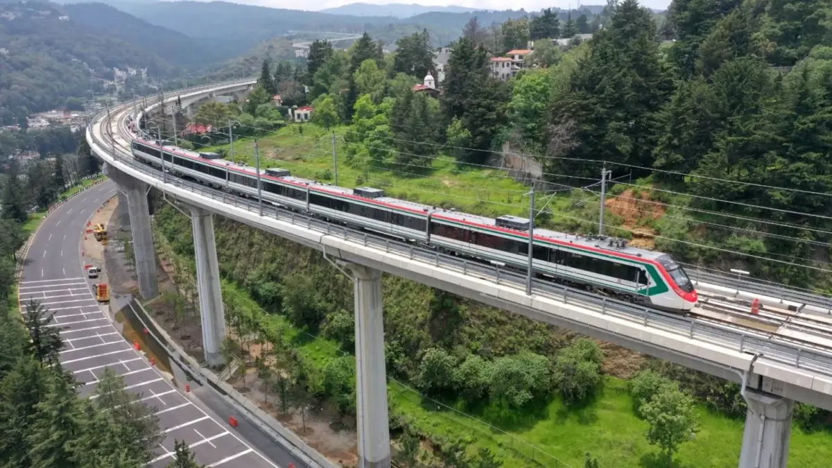 Vista aérea del Tren Insurgente a la altura de La Marquesa