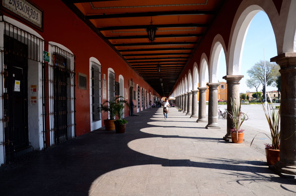 Arcos en el centro histórico de cholula