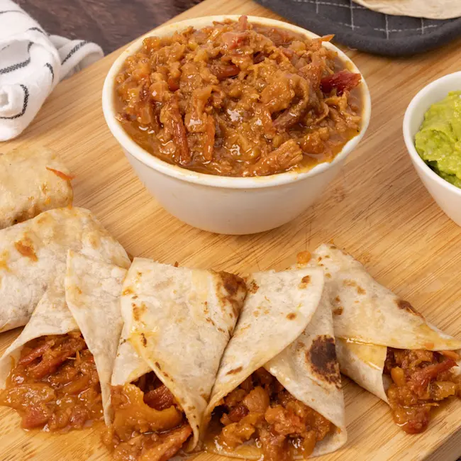 burritos de chicharrón prensado 
