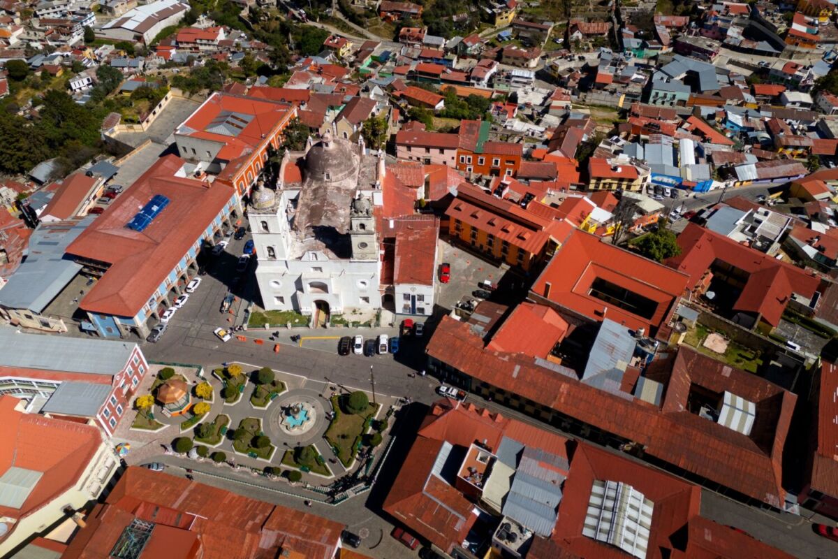 vista aérea de Real del Monte, Hidalgo