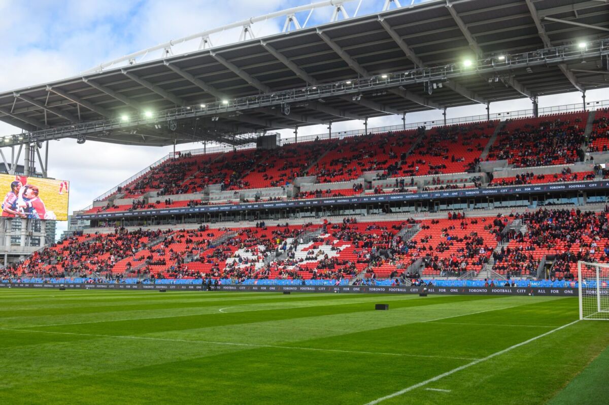 interior del Estadio de Toronto, en Canadá