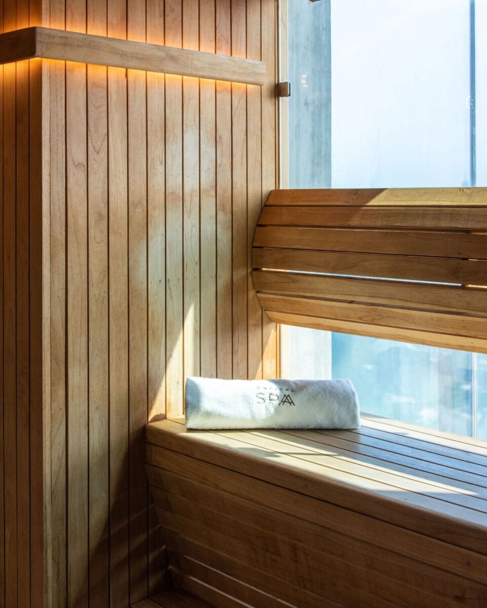 sauna del spa sofitel cdmx