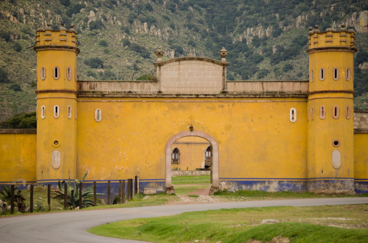Fachada de la hacienda más imponente de Hidalgo