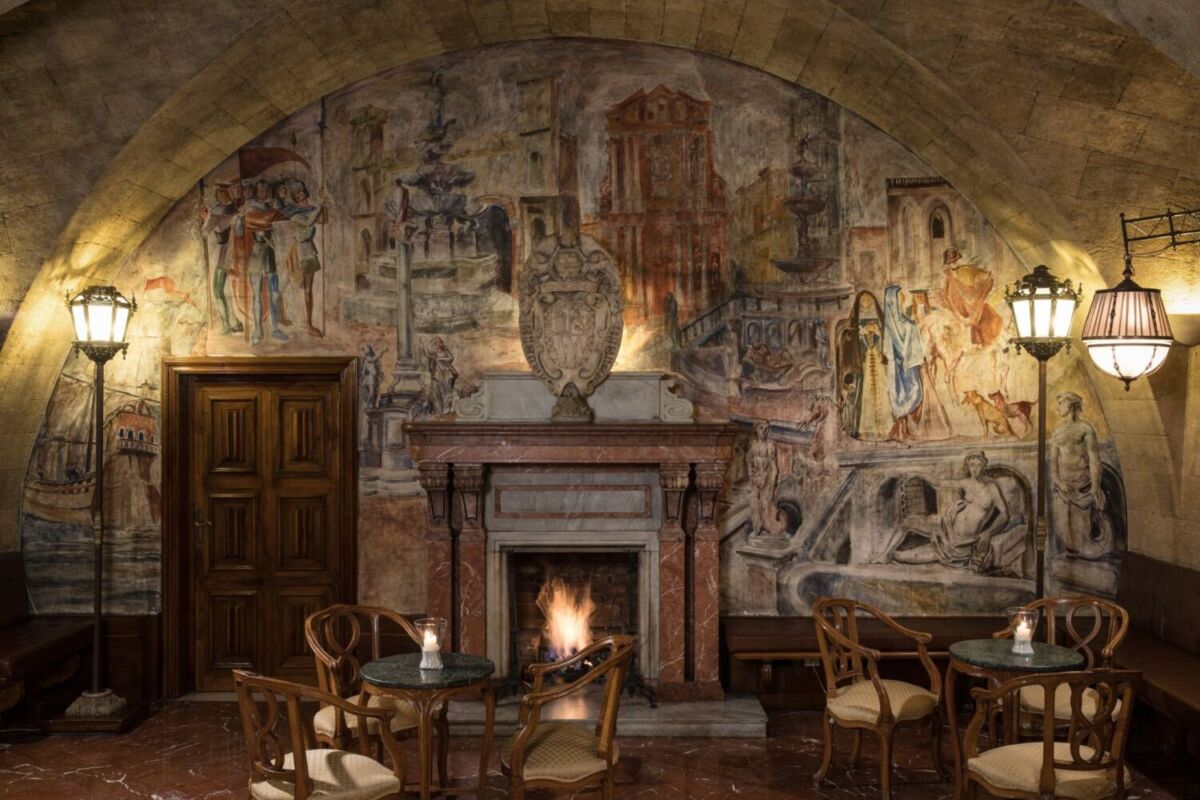 frescos italianos en un restaurante