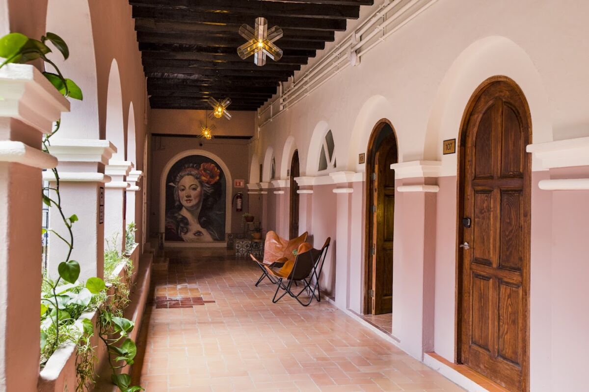 pasillo de un hotel en San Miguel de Allende 