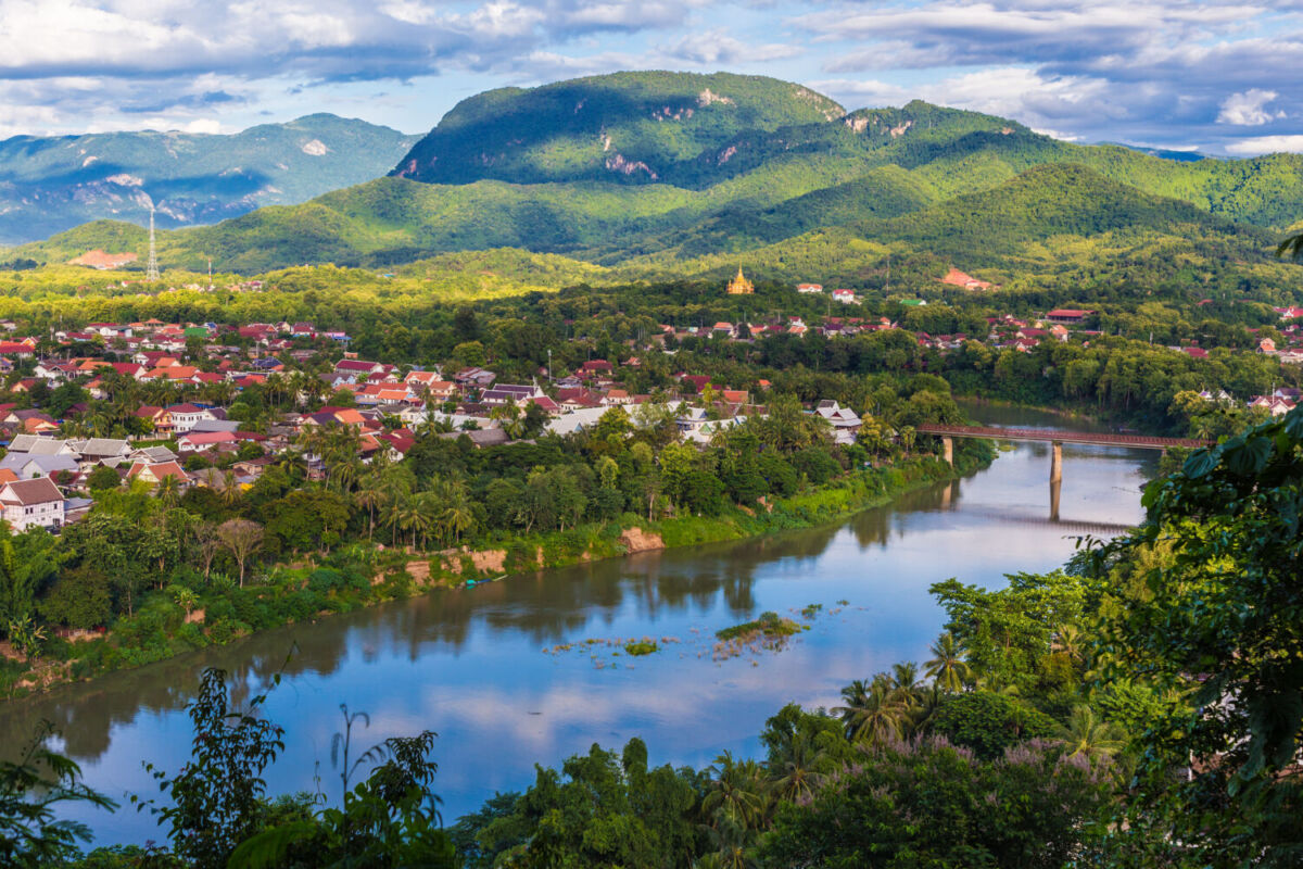 foto aérea de Luang Prabang