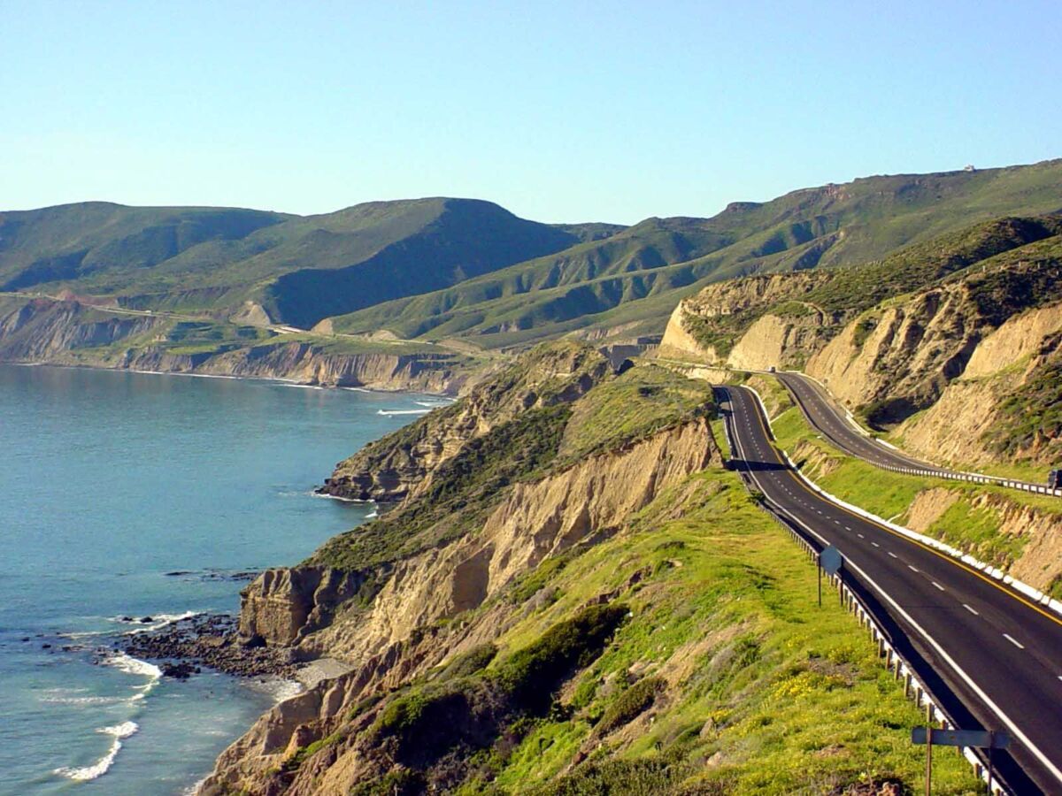 Vista aérea de la Carretera Escénica Tijuana-Ensenada