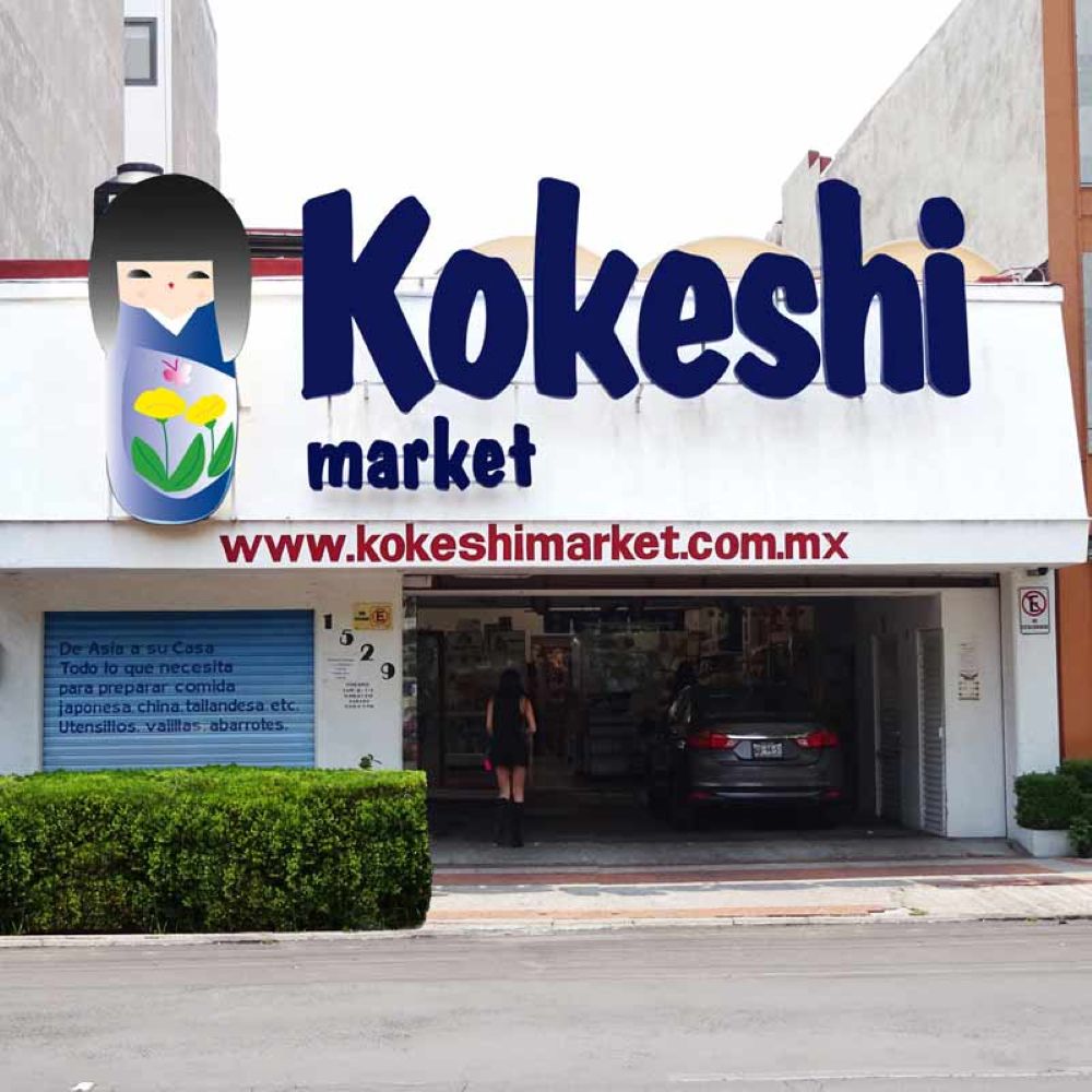 frente de la tienda kokeshi en la colonia del valle 