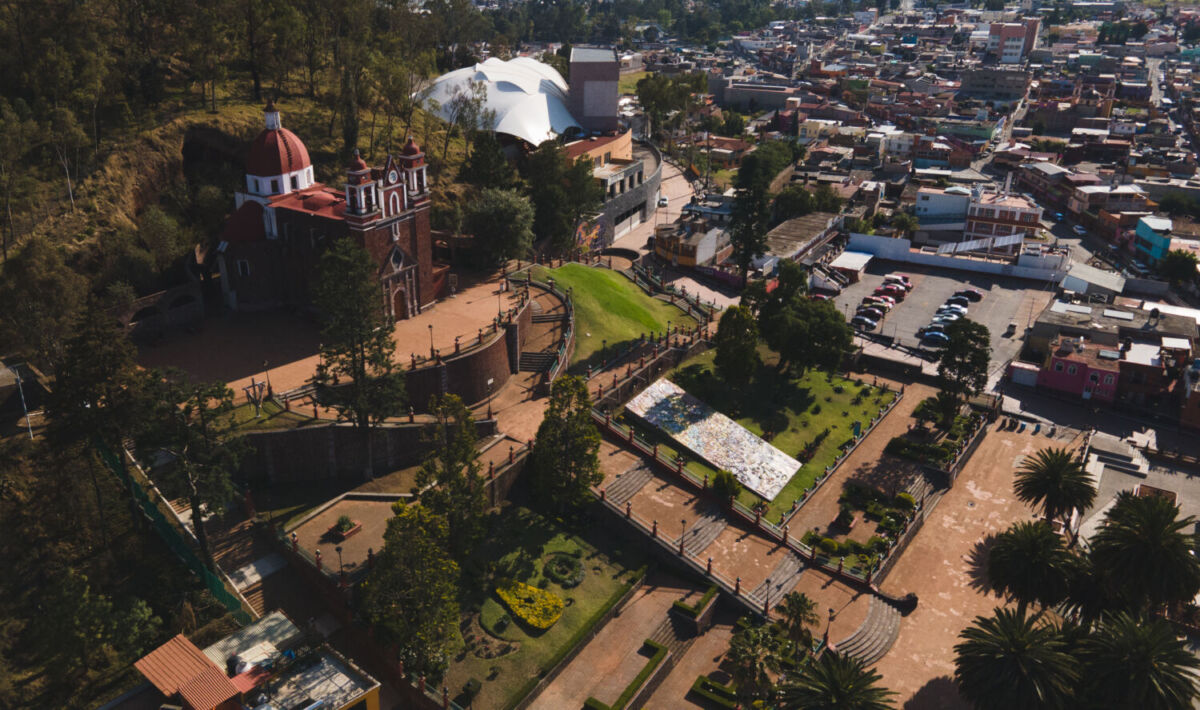 vista aérea del Pueblo Mágico de Metepec 