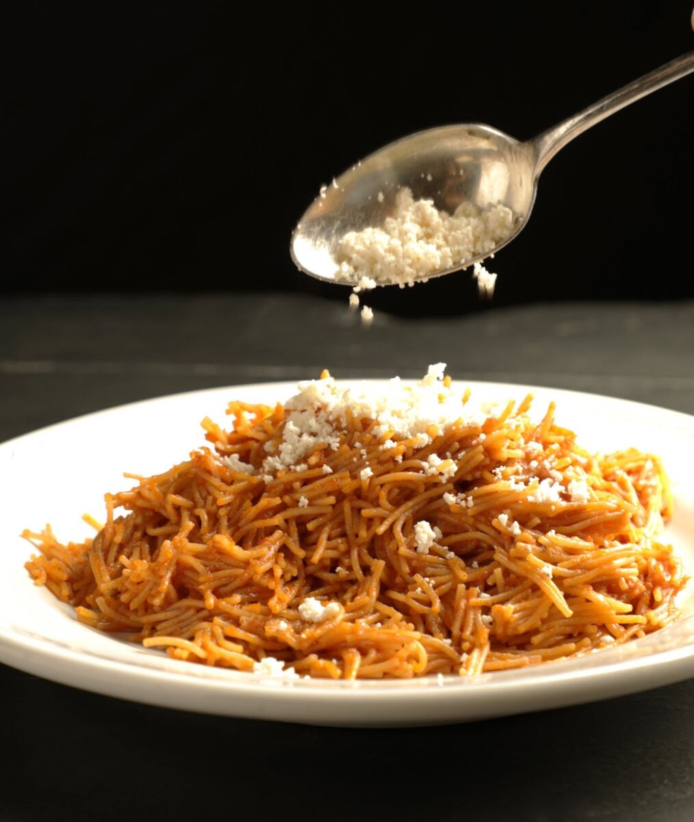 fideo seco con queso