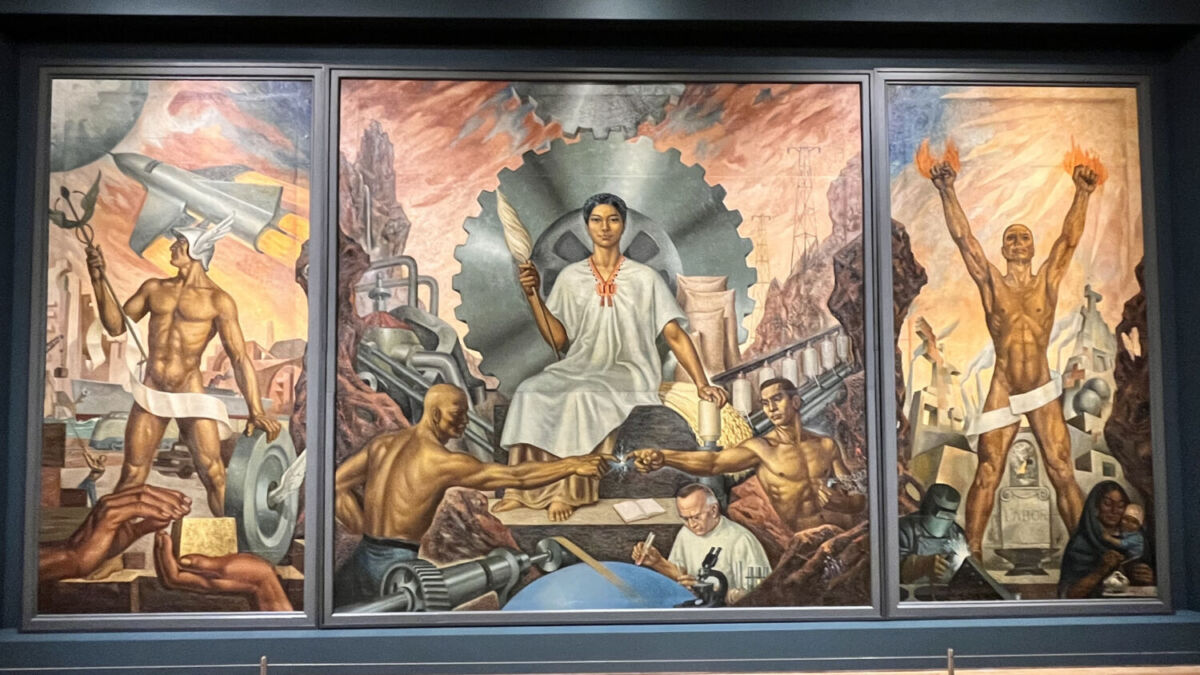 Mural 'Ciencia y tecnología' de Roberto Montenegro