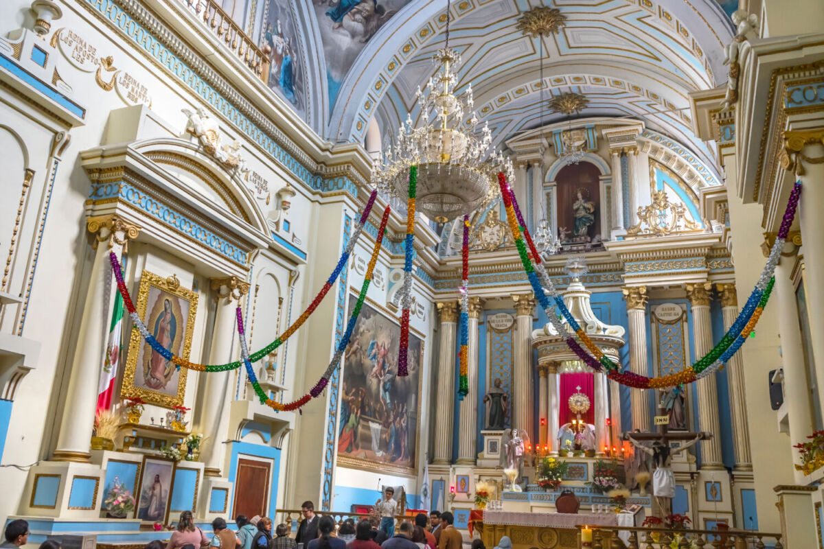 interior del Templo Conventual de la Limpia Concepción, en el Centro Histórico de Puebla