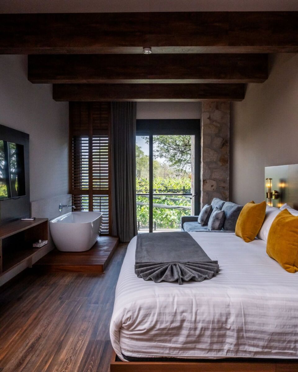 Habitación elegante con vista a viñedos en Puerta de Bernal